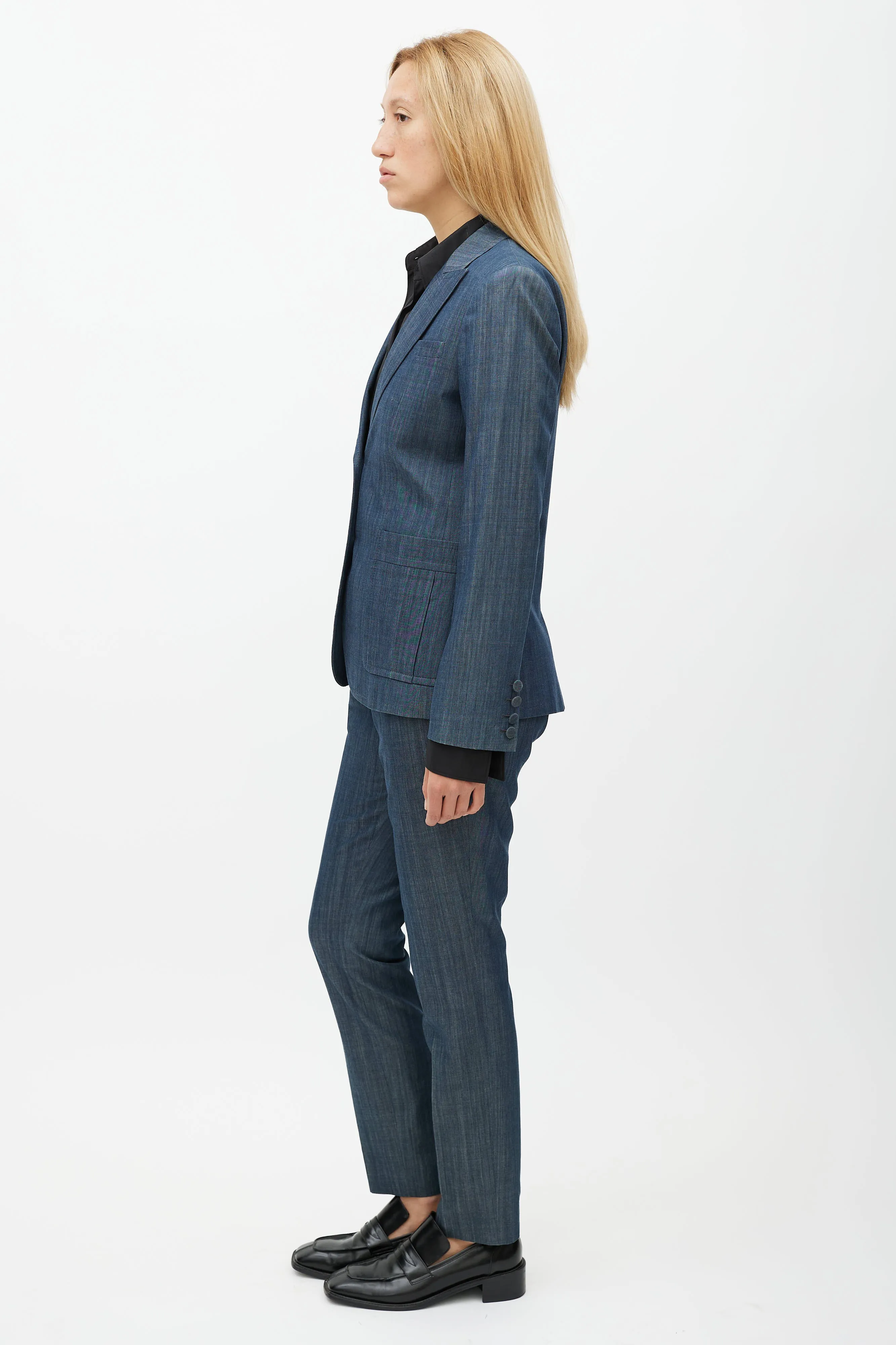 Blue Denim Pant Suit