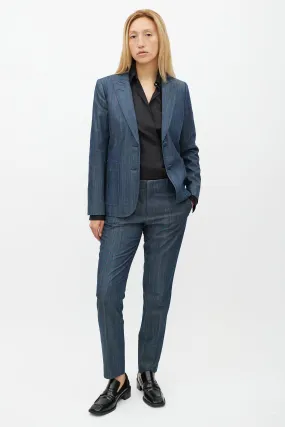 Blue Denim Pant Suit