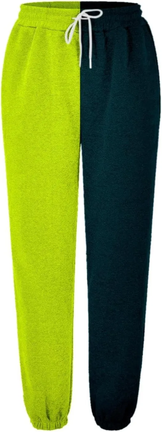 Closed Bottom Sweatpants Women Colored Pants Fall Trends Lounge Joggers High Waisted Cinch Straight Leg Cotton Trousers