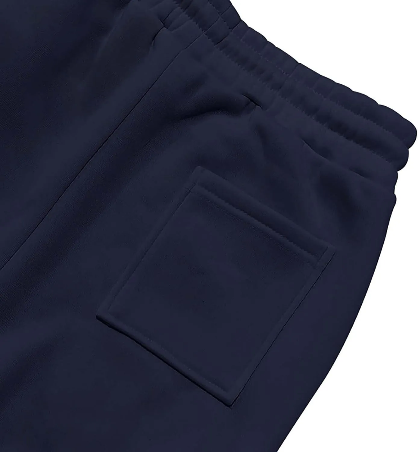 Fleece Lined Cargo Sweatpants for Men Baggy Drawstring Waist Joggers with Pockets Gym Workout Heavyweight Trousers