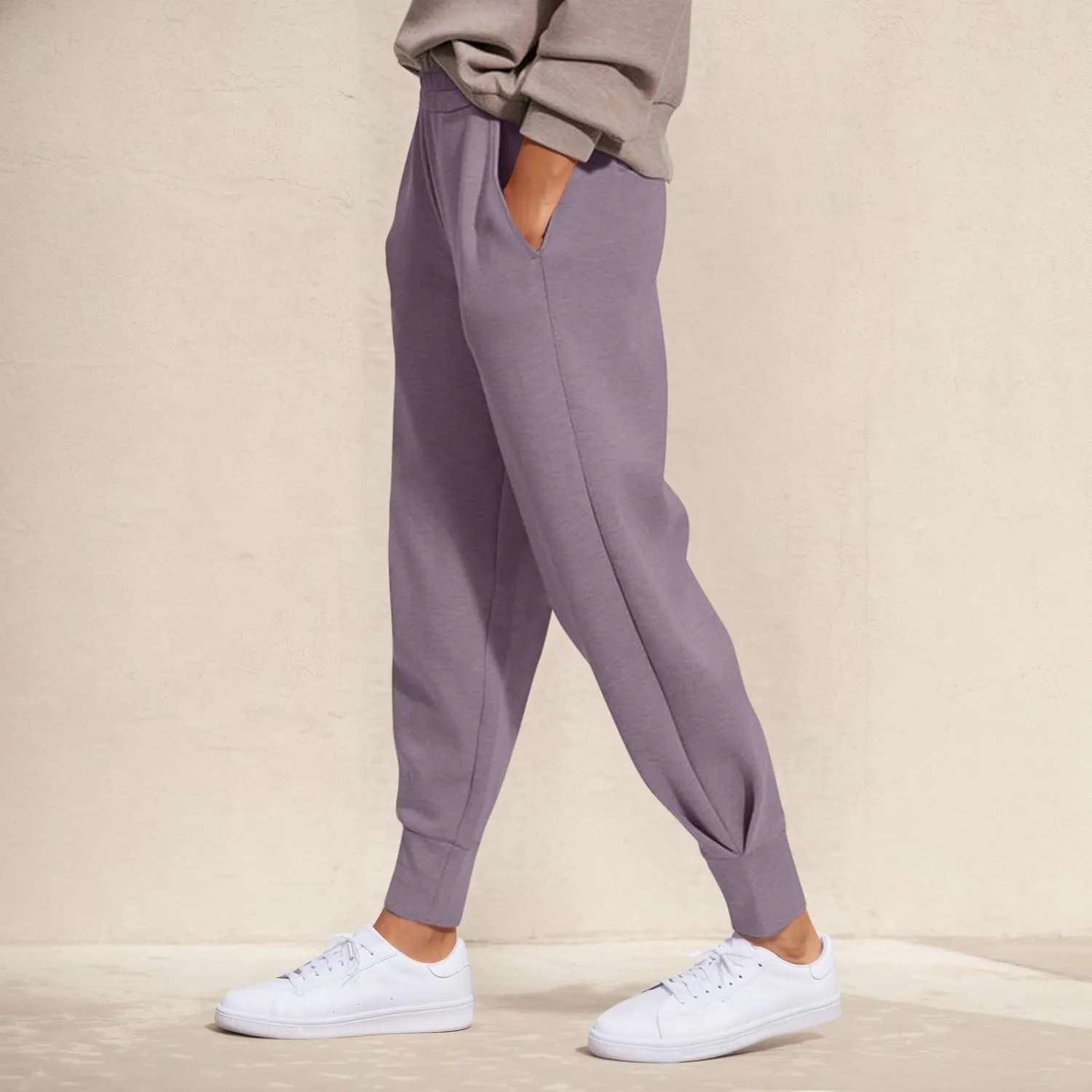 Fleece Lined Joggers Women Baggy Elastic Waist Jogger Sweatpants Warm Casual Athletic Golf Joggers with Pockets