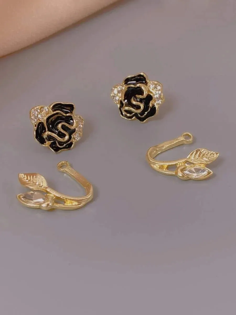 Flower Decor Earring Jackets