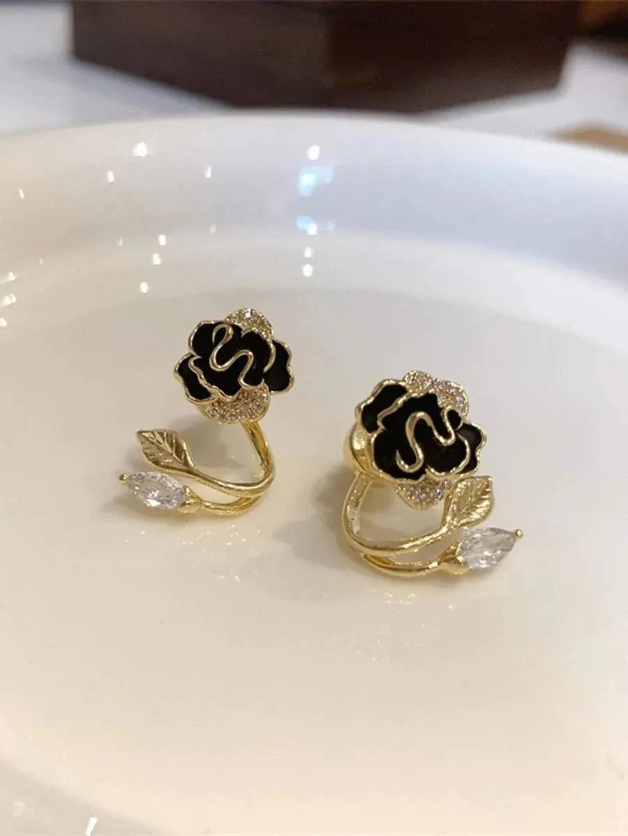 Flower Decor Earring Jackets
