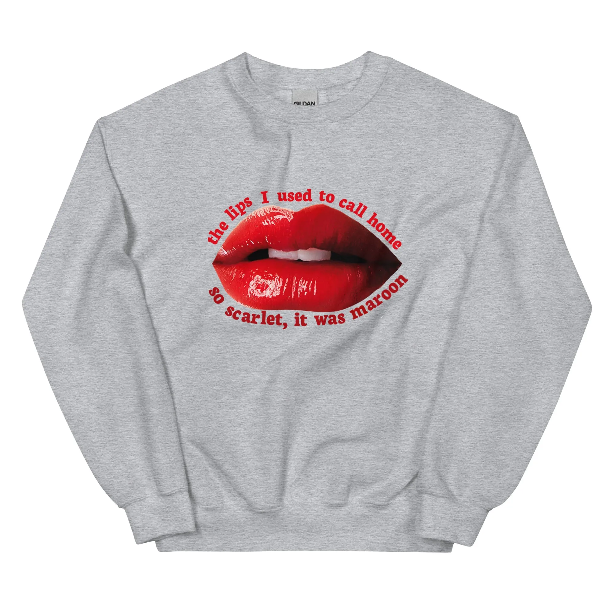 Maroon Lips Sweatshirt