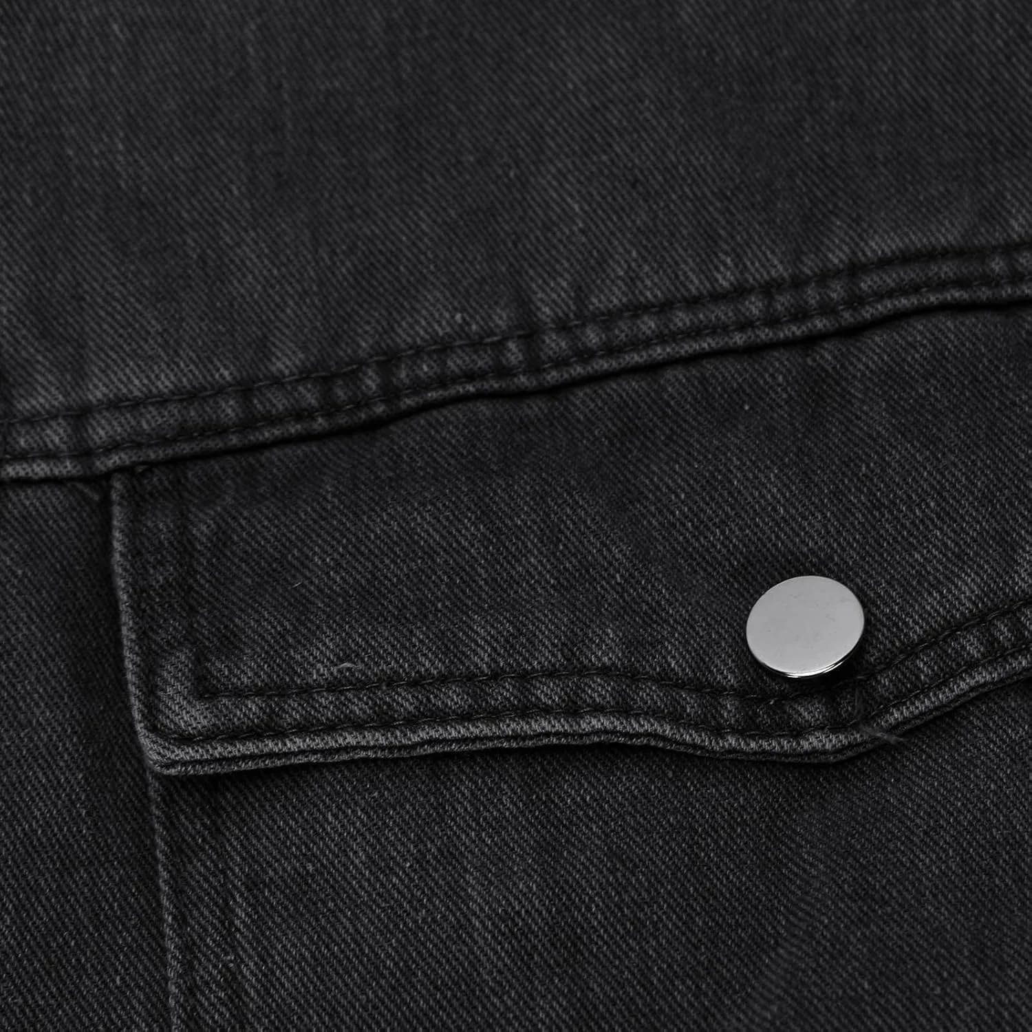 Men's Fleece Lined Denim Jacket Winter Warm Jean Trucker Coat Lapel Collar Cargo Jackets with Pockets