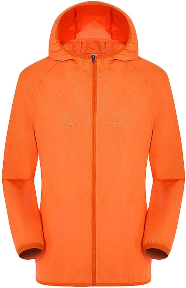 Mens Lightweight Cycling Jacket Hooded Waterproof Rain Coat Casual Golf Hiking Running Windbreaker Packable Raincoat