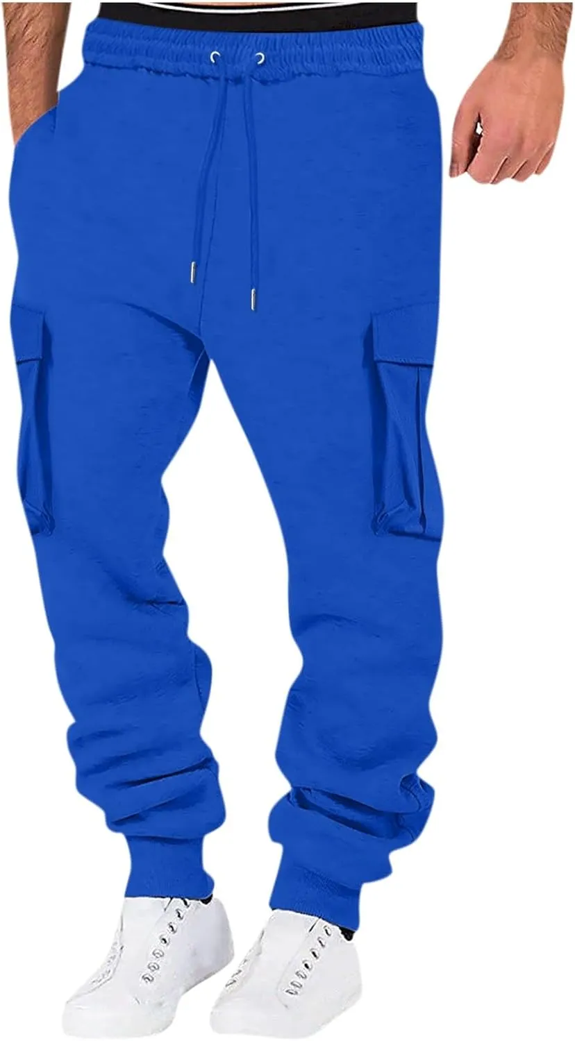 Men's Slim Joggers Workout Pants Mens Pants Casual Pocket Bodybuilding Men's Pants Mens' Fleece Joggers Sweatpants