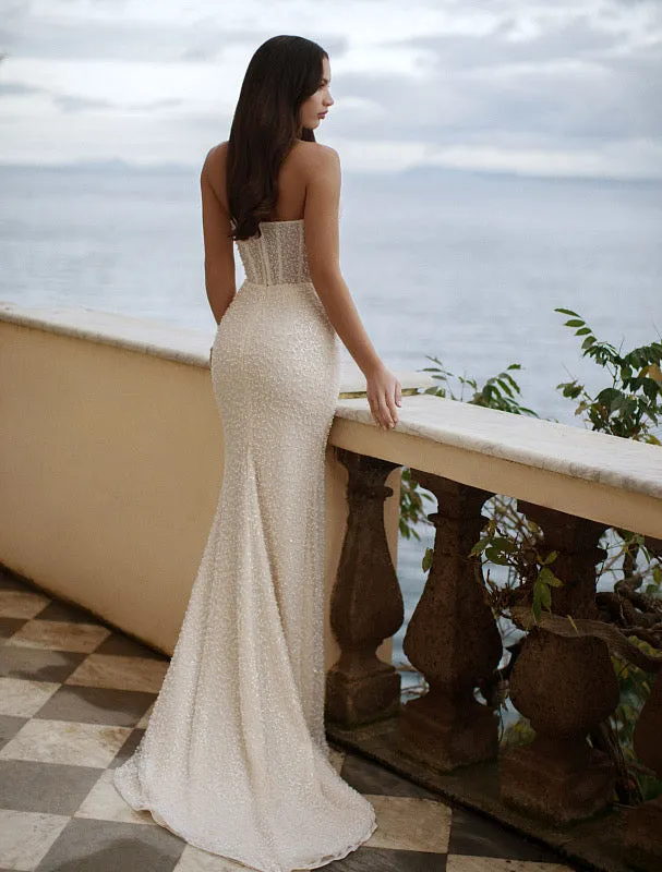 Shimmering White Wedding Dress