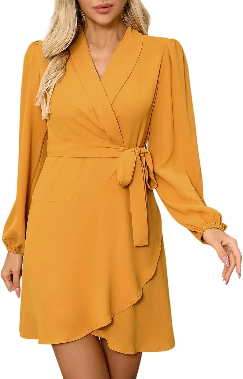 Spring Dresses for Women 2025 Petite Classy Ruffle Side Tie Waist Wedding Guest Dress ountry Concert Outfits for Women
