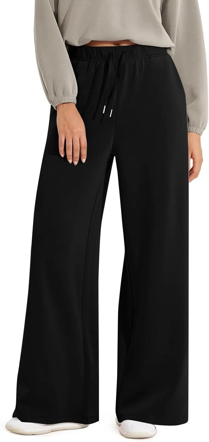 Sweat Pants for Womens Sweatpants Baggy Joggers Wide Leg High Waisted Straight Leg Pull on Jogger Pants with Pockets