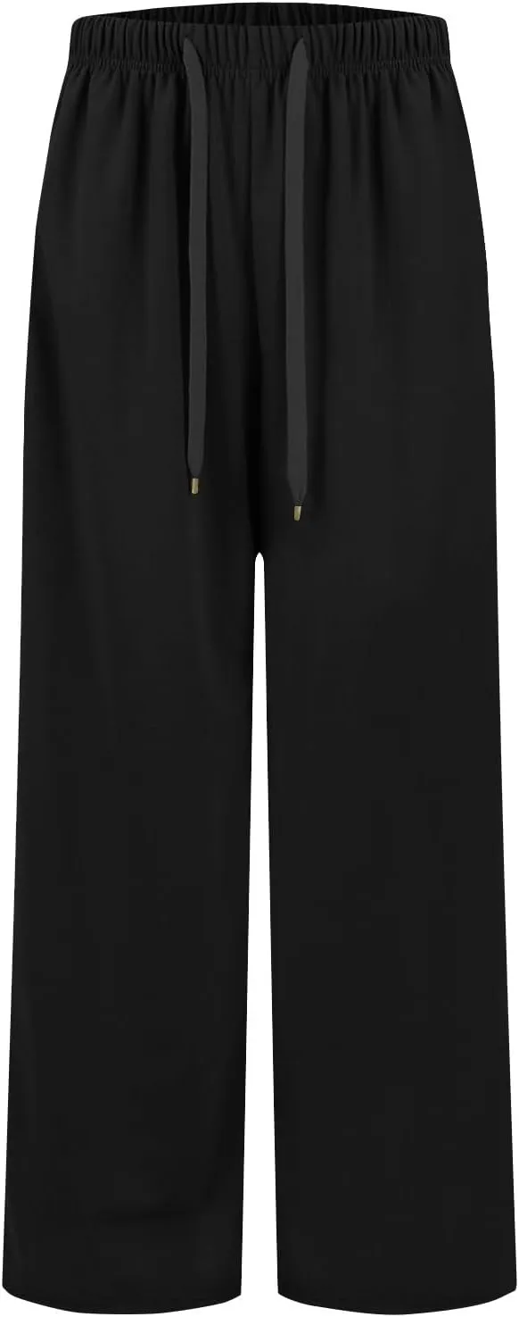 Sweat Pants for Womens Sweatpants Baggy Joggers Wide Leg High Waisted Straight Leg Pull on Jogger Pants with Pockets