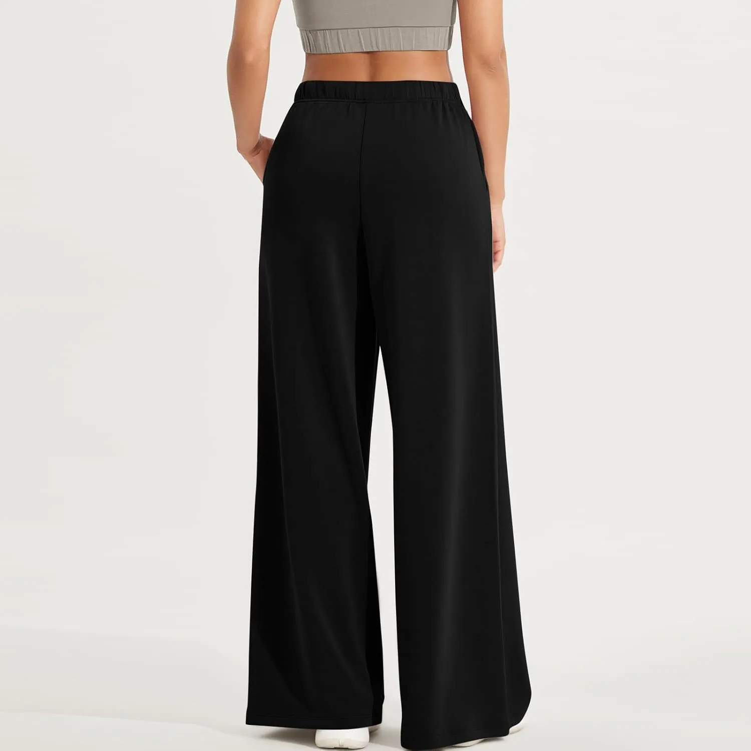 Sweat Pants for Womens Sweatpants Baggy Joggers Wide Leg High Waisted Straight Leg Pull on Jogger Pants with Pockets