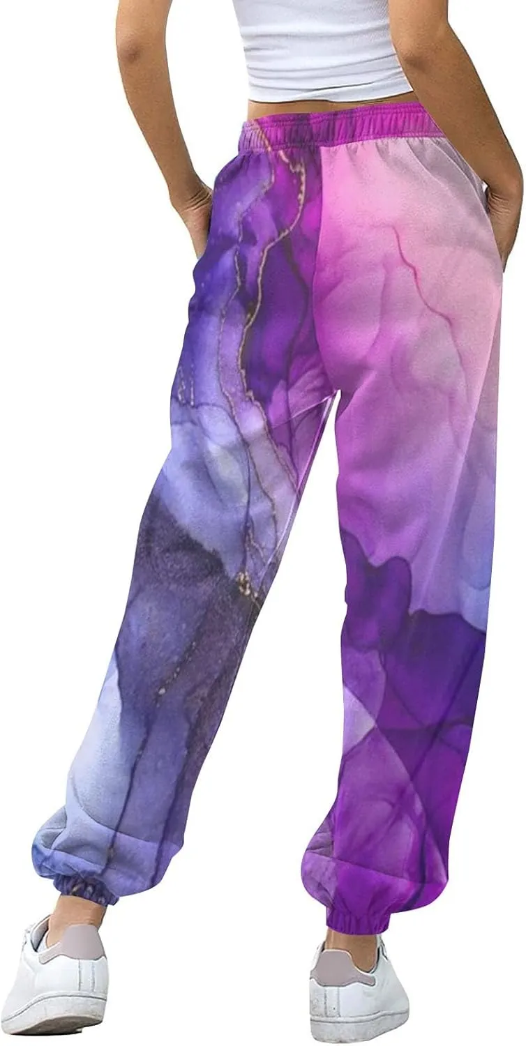 Sweatpants Women Cargo Joggers Pants Workout High Waisted Yoga Pants with Pockets Workout Active Joggers Pants Baggy