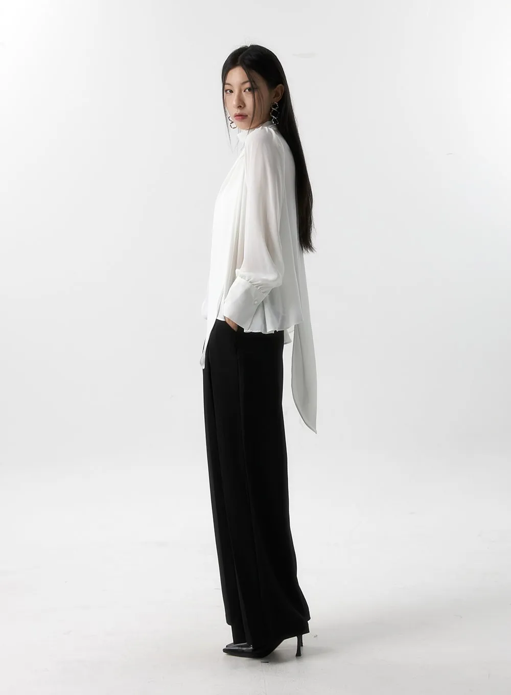 Wide Fit Pintuck Trousers IS315