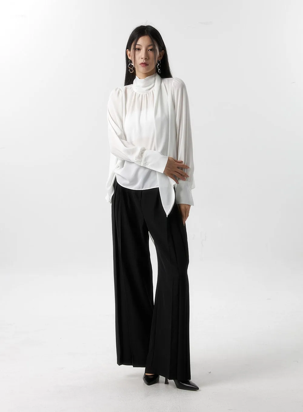 Wide Fit Pintuck Trousers IS315