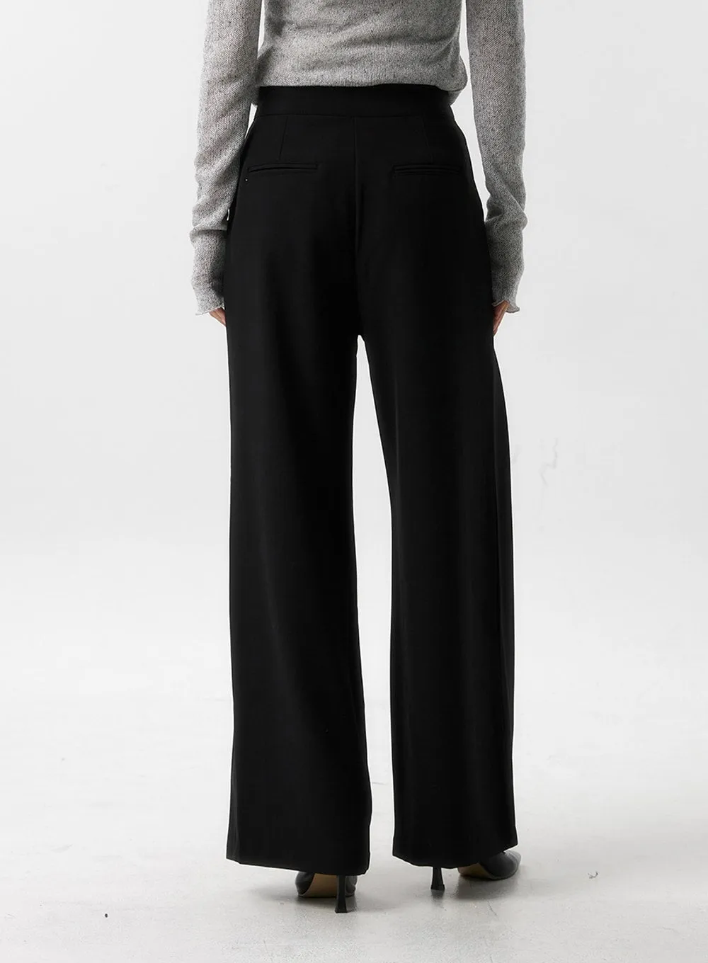 Wide Fit Pintuck Trousers IS315