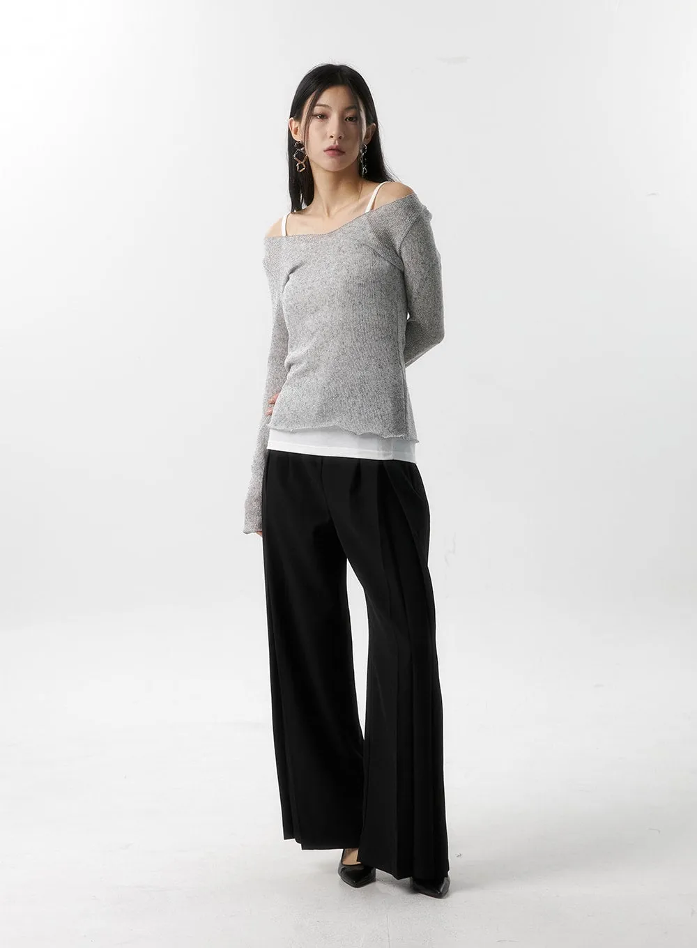 Wide Fit Pintuck Trousers IS315