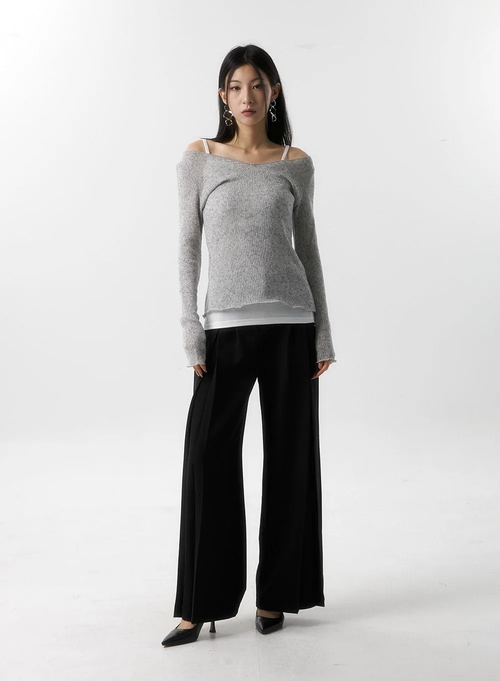 Wide Fit Pintuck Trousers IS315
