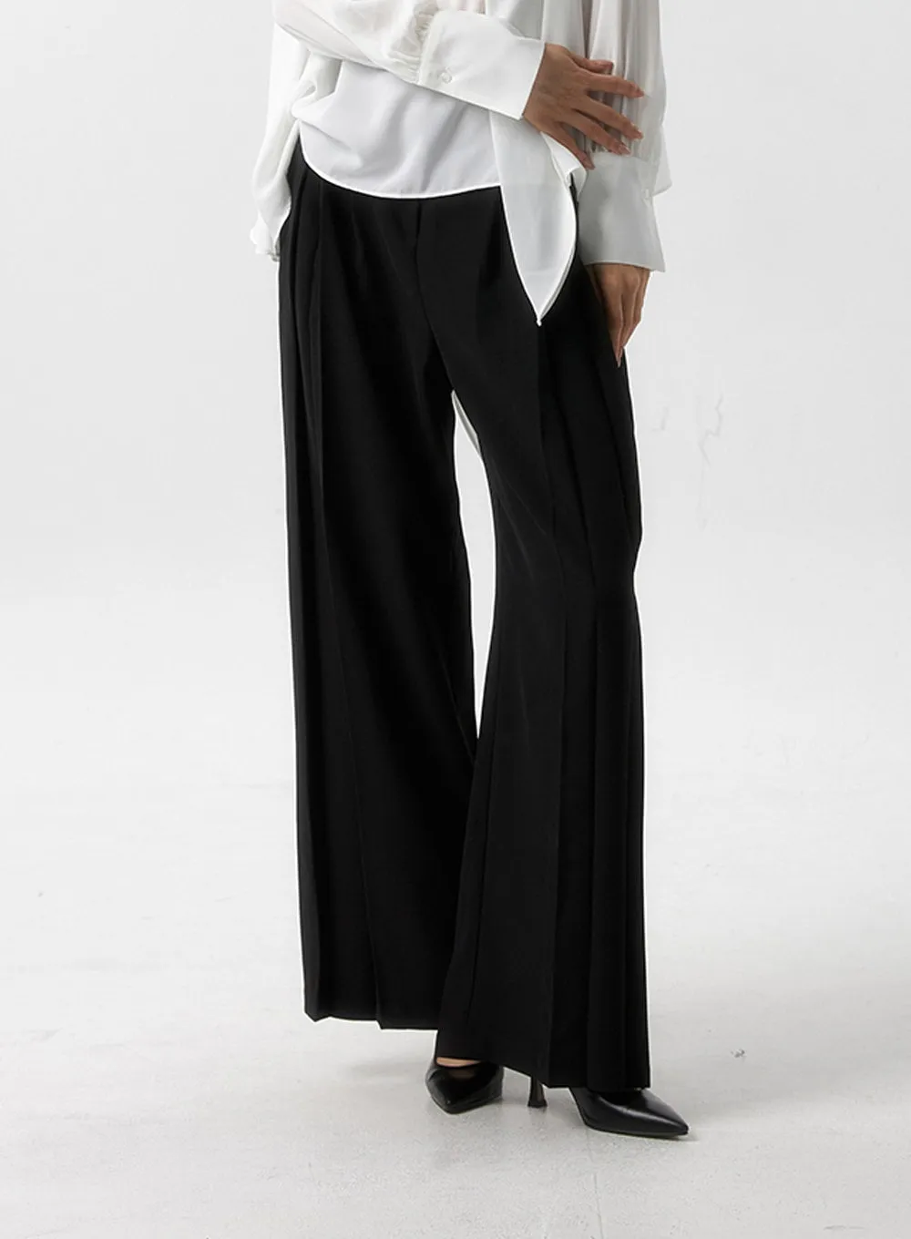 Wide Fit Pintuck Trousers IS315