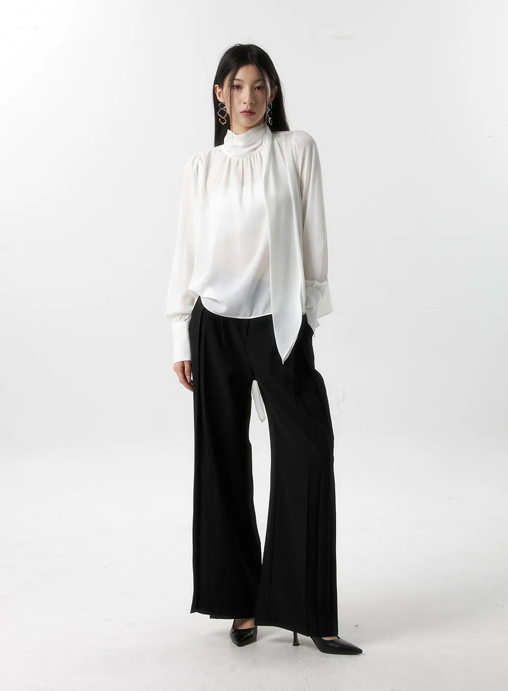 Wide Fit Pintuck Trousers IS315