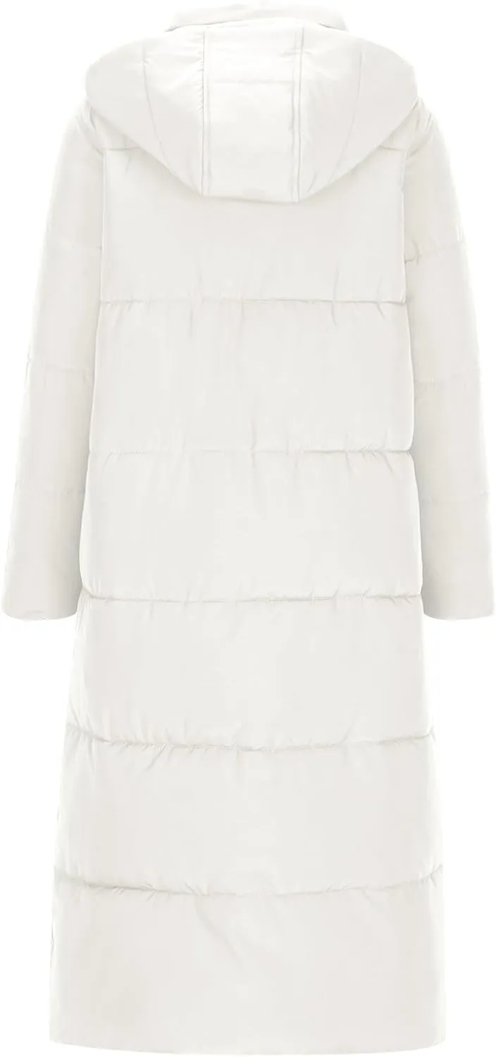 Women Winter Coats Plus Size Long Puffer Jackets Casual Oversized Thicken Down Coats Long Sleeve Overcoats